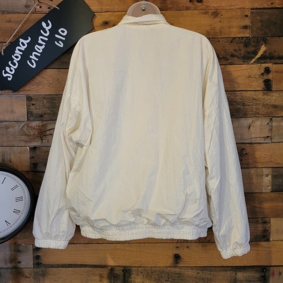 Blair women's complete white oversized wind breaker jacket size medium - Picture 9 of 11